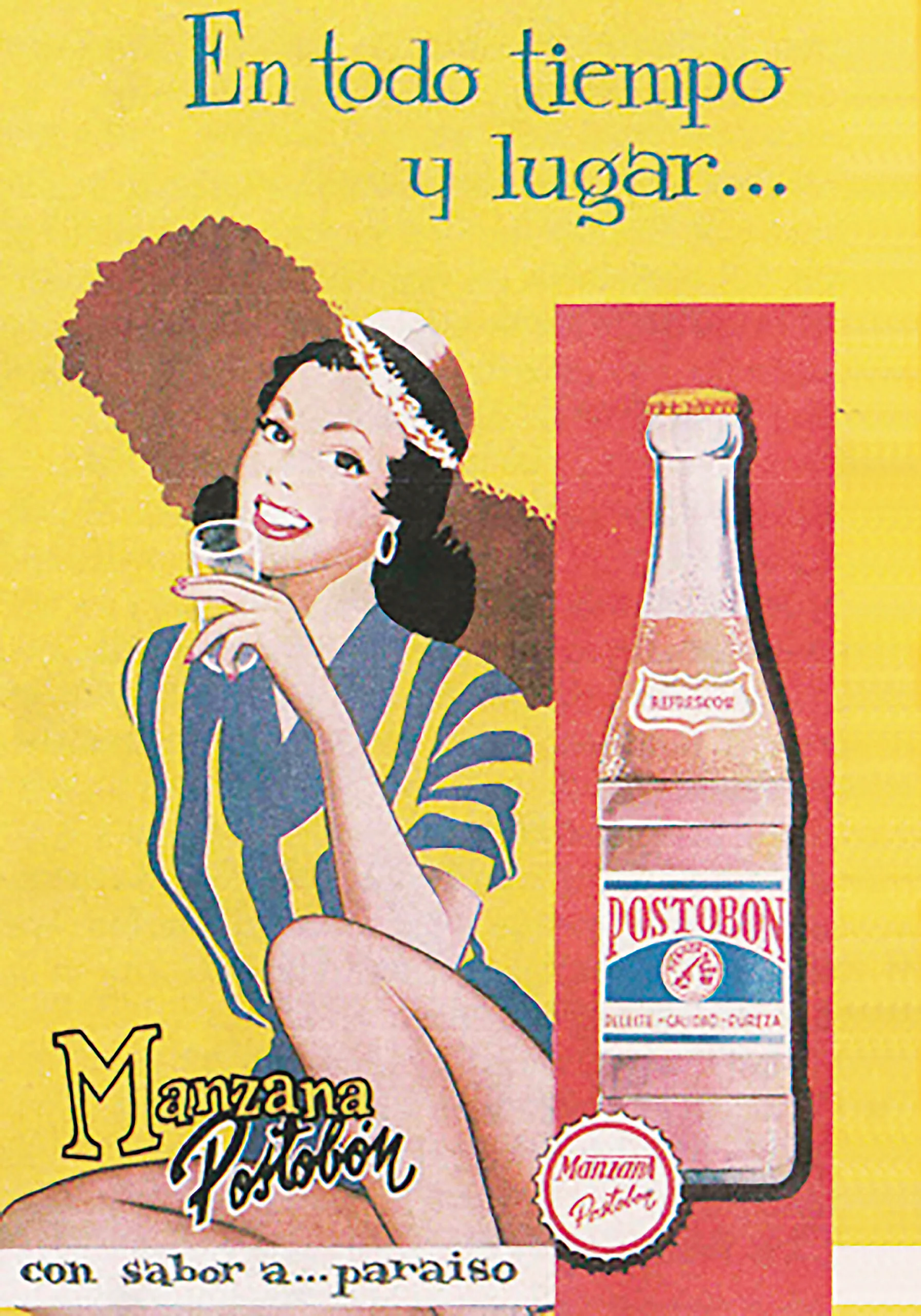 Afiche Histórico Manzana Postobón