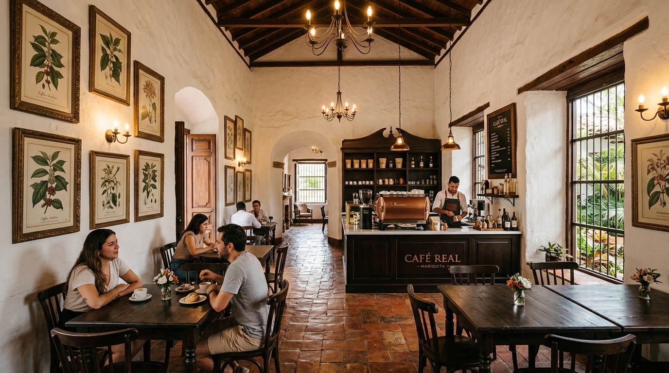 Render Cafe-Boutique Ilustrado Casa del Virrey