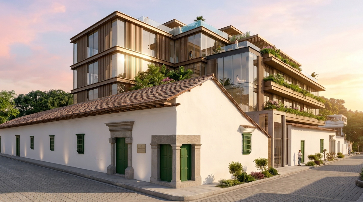 Visión Conceptual: Conjunto Residencial y Condominio de Lujo sobre Casona BIC